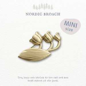 Nordic broach 北欧風 ブローチ mini すずらん マットゴールド ミナペルホネン好きな方に