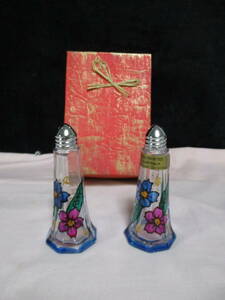 .] Australia hand paint salt & pepper seasoning container ornament ... stylish unused 