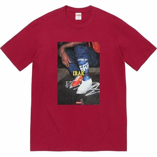 新品未使用 XLサイズ Supreme IRAK cast tee cardinal シュプリーム Tシャツ カーディナル burgundy コラボ nike ナイキ photo spring