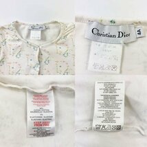 ★激レア美品/ベビー・キッズ商品★ Christian Dior クリスチャン・ディオール 花柄 ボタン カーディガン 長袖 ホワイト 白 4A 100cm_画像9