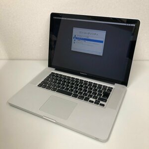 【ジャンク扱】Apple MacBook Pro 15inch Mid 2009 MB986J/A BTO Core2 Duo 2.8GHz/8GB/HDD1TB/A1286 240124SK010741