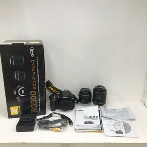 Nikon ニコン デジタル一眼レフカメラ D3300 18-55 VR II/55-200ｍｍ ダブルズームキット2 ブラック 240220SK060720