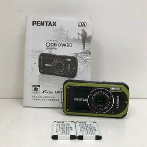 【ジャンク品】PENTAX ペンタックス　Optio W90 防水デジタルカメラ　グリーン　箱なし　充電器なし　240220SK170093