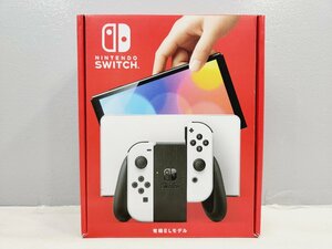 〇【8】初期化済み Nintendo Switch / ニンテンドー スイッチ 新型 ホワイト 有機ELモデル 同梱不可 1円スタート