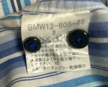 【人気商品】商品Burberry Black Label 長袖ボタンダウンシャツ ブルー Mサイズ BMW12-605-25_画像6