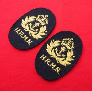 イギリス海軍の徽章（２枚　英国英軍イギリス軍服制服階級章サーベル勲章ワッペン部隊章軍艦上陸戦艦陸戦隊海兵隊