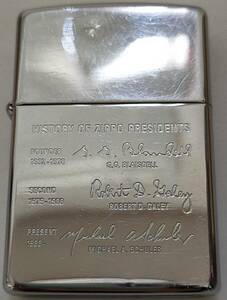 Zippo ジッポーライター HISTORY OF ZIPPO PRESIDENTS 1993年製 ジッポー歴代社長サイン