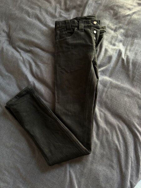 【定価21000円】+8 PARIS ROCK ウォッシュ加工 ブラックスリム ストレッチ デニムパンツ
