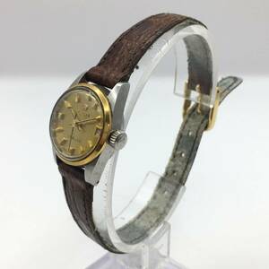 ◯H11-197 RADO/ラドー IMELDA イメルダ 3針 Date デイト レディース 手巻き 腕時計 レザーベルト 7016 稼働品