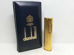 K241-169　Dunhill/ダンヒル　ガスライター　ドレス　バーレイ/ゴールド【中古品】