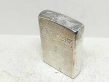 R241-239　ZIPPO/ジッポー　オイルライター　HOPE アロー　シルバー/メッキ　F/11【中古品】_画像6