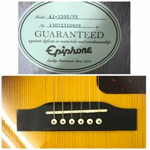 Epiphone エピフォン　AJ-220S/VS　NO.15072310929　アコースティックギター　ソフトケース付き 【311-130#180 沖縄・離島 発送不可】_画像2