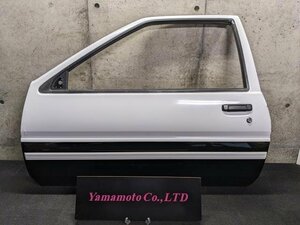 【Ｅ】当時物　AE86　後期 スプリンタートレノ　GT-APEX 左ドアパネル　助手席ドア　パネルのみ　白/2T7　個人宅発送不可