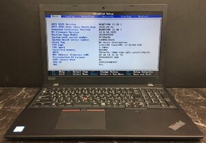 1円～ ■ジャンク LENOVO ThinkPad L580 / 第8世代 / Core i3 8130U 2.20GHz / メモリ 8GB / HDD 500GB / 15.6型 / OS無し / BIOS起動可