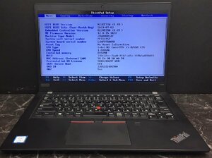 1円～ ■ジャンク LENOVO ThinkPad X390 / 第8世代 / Core i5 8265U 1.60GHz / メモリ 8GB / NVMe SSD 256GB / 13.3型 / OS無 / BIOS起動可