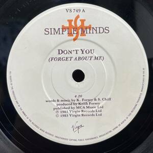 ◆UKorg7”s!◆SIMPLE MINDS◆DON'T YOU (FORGET ABOUT ME)◆