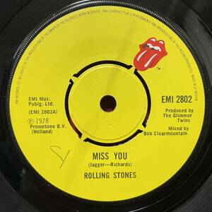 ◆UKorg7”s!◆THE ROLLING STONES◆MISS YOU◆