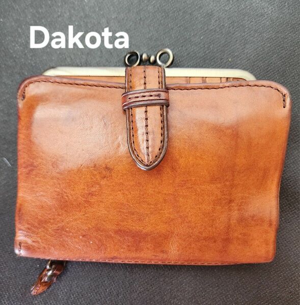 ダコタ Dakota 二つ折り財布 がま口 レディース 本革 レザー