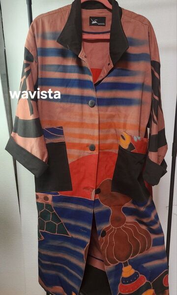 着物リメイク wavista ロングコート 一点モノ