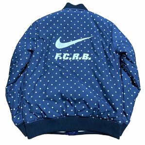 15AW FCRB NIKE REVERSIBLE STADIUM JACKET エフシーアールビー ナイキ サテン リバーシブル スタジャン ネイビー Mの画像2