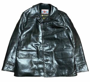 AERO LEATHERS エアロレザー 馬革 ホースハイド カーコート 黒 40