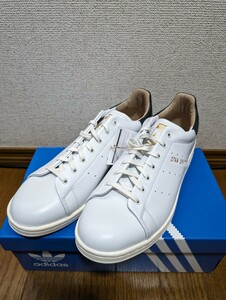 未使用 アディダス スタンスミス LUX HP2201 クリームホワイト オフホワイト パントーン adidas stansmith 白緑 グリーン レザー 29.5cm