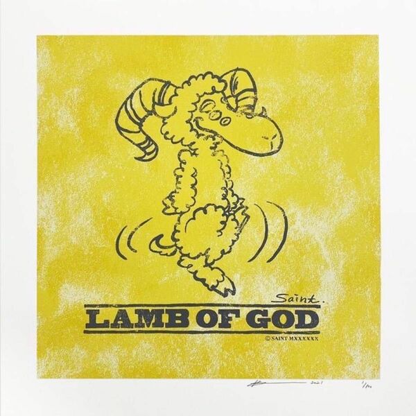 【未開封】細川雄太 READYMADE 版画 LAMB OF GOD直筆EDサイン入り 100枚限定 シルクスクリーン 美術品