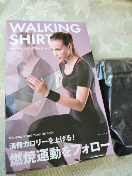 ウォーキングパワーシャツ　WALKING SHIRT　ブラック　L-LLサイズ