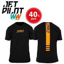 ジェットパイロット JETPILOT Tシャツ セール 40%オフ 送料無料 バックヒッツ Tシャツ S20668 ブラック/オレンジ S_画像1