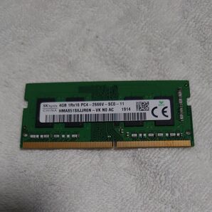 SK Hynix 4GB DDR4 2666MHz SODIMM メモリモジュール