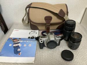 美品 中古品 Canon キャノン 一眼レフカメラ EOS Kiss Ⅲ レンズ カメラバッグ ストラップ セット Canon 75‐300㎜ 28‐80㎜ 写真参照