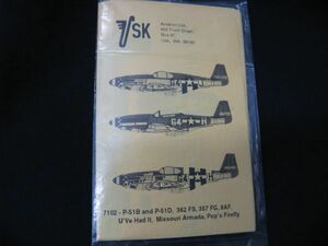 ★　USK　　1/72　　P-51B and P-51D 　デカール　★