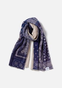 ネイバーフッド NEIGHBORHOOD BANDANA PATTERN FLEECE MUFFLER NAVY バンダナパターン フリース マフラー ネイビー 紺