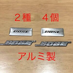 BOSE スピーカーエンブレム ４個セット ボーズ スピーカー ステッカー ロゴ ニッサン トヨタ ホンダ マツダ ダイハツ スズキ スバル ボーズ