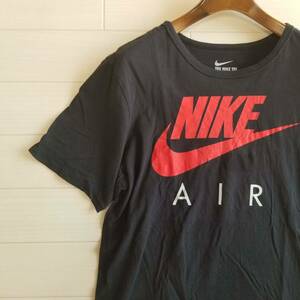 NIKE ナイキ トップス Tシャツ ラウンドネック ロゴ 半袖 メンズ サイズL 黒 Au391