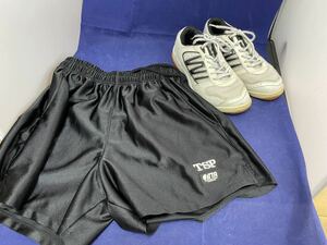 TSP ping-pong shoes 24 centimeter & TSP pants M size 2 point set used 