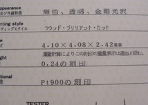 天然ダイヤモンドリング【Pt900】プラチナ 0.24ct ラウンドブリリアンカット・鑑定書・価格保証書付【 送料無料 】リング ゴールドシルバー_画像8