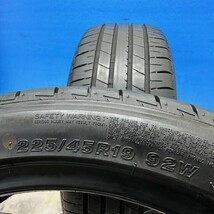 【2020年/2022年製造】　225/45R19　ブリヂストン　TURANZA　T005A　サマ－タイヤ　225/45/19　２本　【来店交換も大歓迎】_画像4