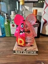 1円スタート　必見　シークレットベース　ラットフィンク　ソフビフィギュア　RAT FINK　NEONカラー　SECRETBASE　ムーンアイズ　コラボ_画像1