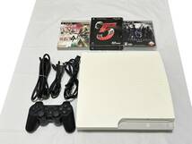 ★[中古] PS3 本体 CECH-3000A 160GB ホワイト ゲームソフト付き [動作確認済] プレイステーション3★_画像1