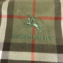 BURBERRY バーバリー チェック柄 バンダナ スカーフ モスグリーン_画像3