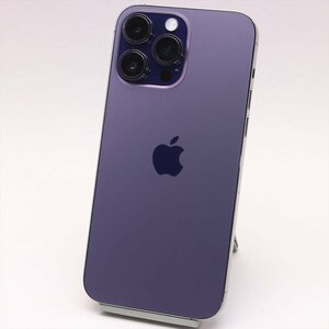 Apple iPhone14 Pro Max 128GB Deep Purple A2893 MQ993J/A バッテリ100% ■SIMフリー★Joshin4491【1円開始・送料無料】