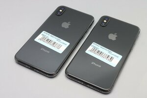Apple iPhoneX 256GB / 64GB 合計2台セット ■au★Joshin(ジャンク)8676【1円開始・送料無料】