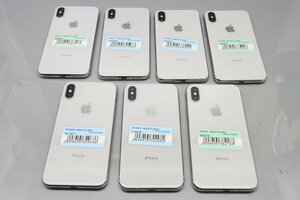 Apple iPhoneX 64GB Silver 計7台セット A1902 MQAY2J/A ■au★Joshin(ジャンク)7577【1円開始・送料無料】