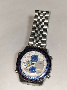 ジャンク品CITIZENプロマスターブルーインパルス仕様★C300-Q01717クォーツメンズ腕時計