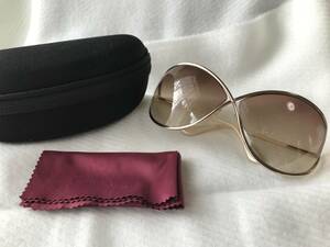 hyde着◇トムフォード　ミランダ サングラス　ハイド ラルク ゴールド ブラウン ホワイト　TOM FORD miranda　TF１３０