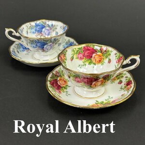 ROYAL ALBERT ロイヤルアルバート ムーンライトローズ オールドカントリーローズ カップ＆ソーサー ペア 2客 廃盤 希少 レア 美品