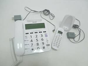 ‡0529 シャープ デジタルコードレス JD-V38CL 電話機 子機1台付 1.9GHz DECT準拠方式 ホワイト系 子機充電 通電確認済