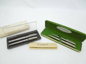 ‡ 0601 PARKER パーカー 25 45 万年筆 ボールペン 2セット 筆記用具 文房具 筆記未確認 現状品