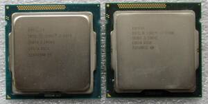 2個セット「インテル Core i7-2700K と i5-3470 プロセッサー」のセット・FCLGA1155 （BIOS表示のみ確認済中古品）